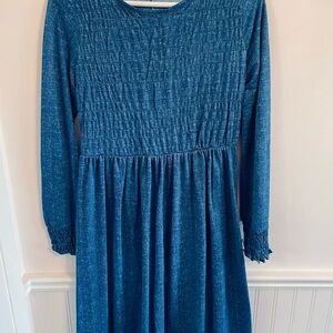 Elegant Blue Casual Dress for Women